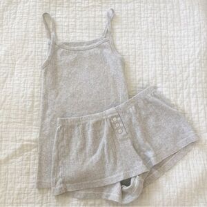 Brandy Melville grey sleep set